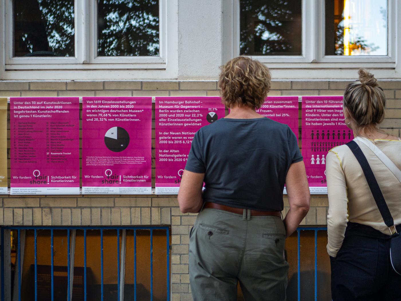 30JahreKH Plakataktion Gedok und fair share Foto Credit Charlotte Rosengarth und Leo Adass