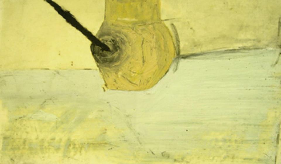  2005  01 o.T., 2005,oil colour, graphite and wax on paper,24 x 43 cm