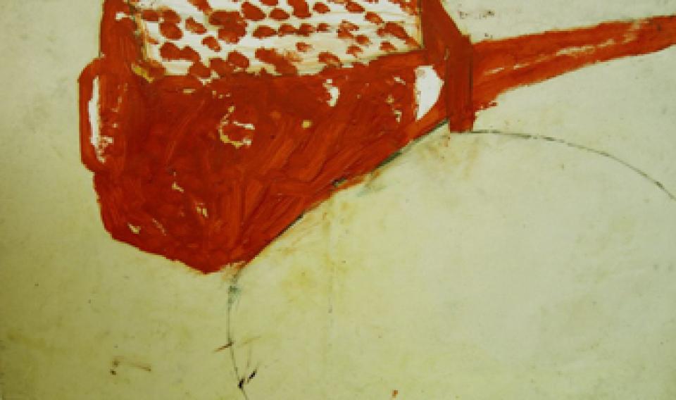  2005  04 o.T., 2005,oil colour, graphite and wax on paper,24 x 43 cm