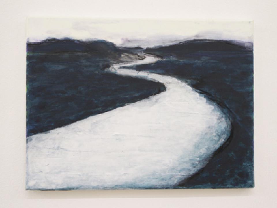  Landschaft/Malerei Weißer Fluss, 2011,acrylic on canvas,30 x 40 cm