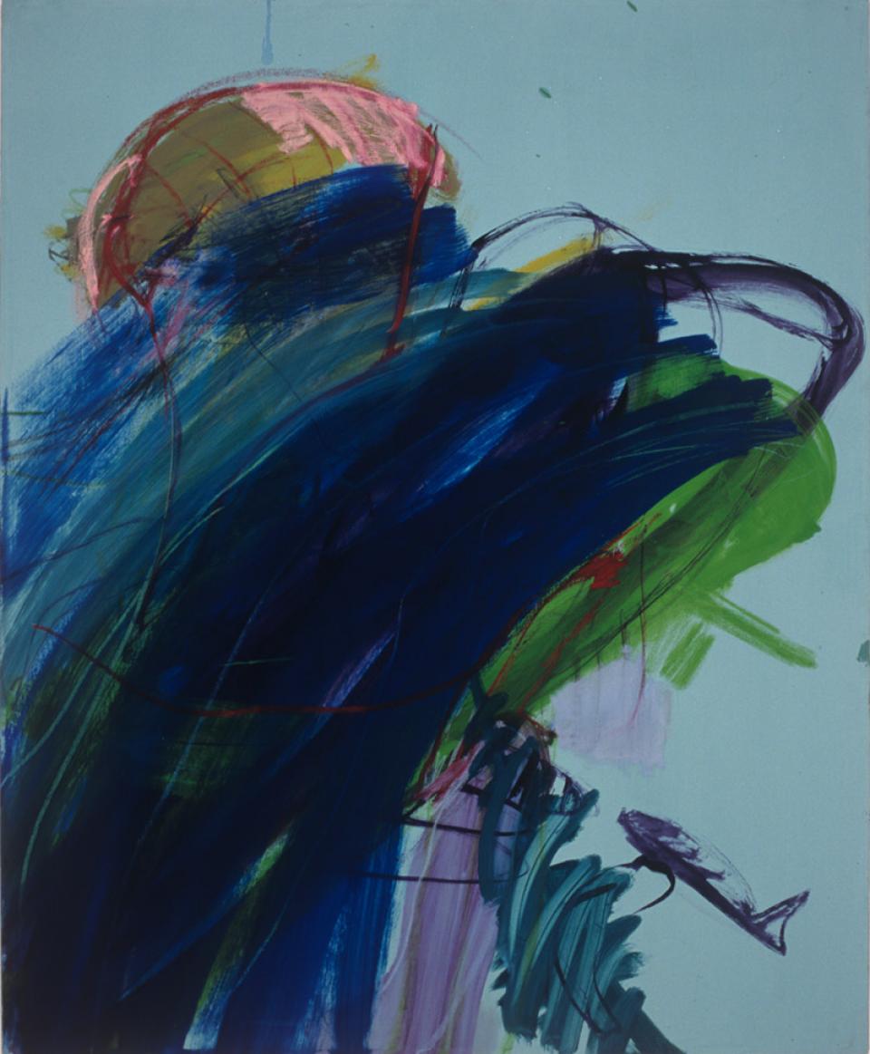 Rainer, 1998,oil / oil crayon on nettle,100 x 120 cm