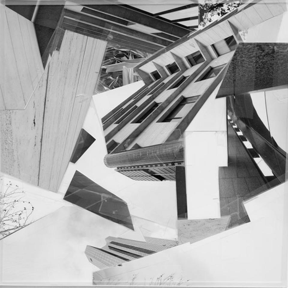 Schwindel der Freiheit II 05 / Ohne Titel, 2011,photography, tape,30 x 30 cm