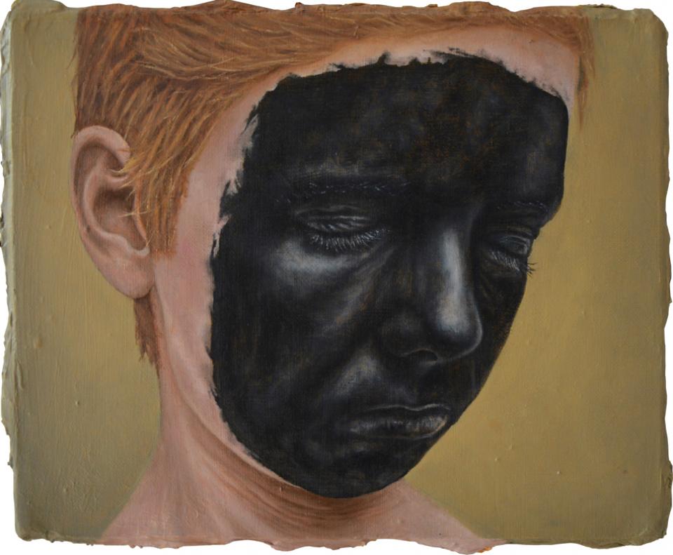 BLACKFACE, 2016,oil on canvas,25 x 31 cm